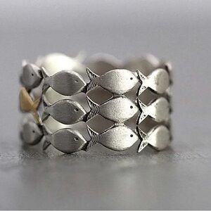 Silver Fish Design Ring
